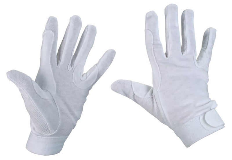 Cotton Riding Glove - White - X-Small