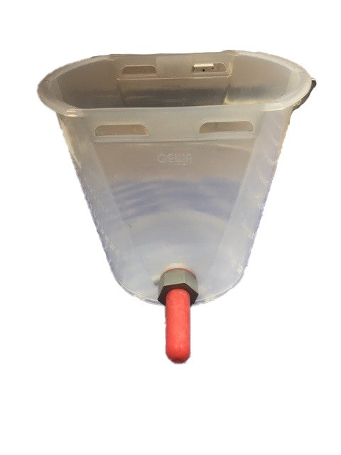 Single Calf Bucket with Teat & Valve - Clear