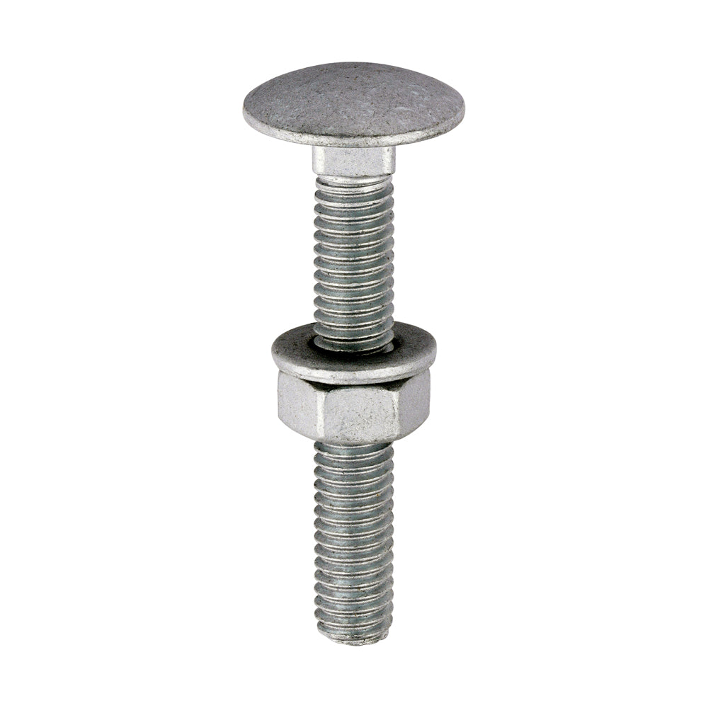 Timco Carriage Bolt, Washer & Nut - Exterior Silver