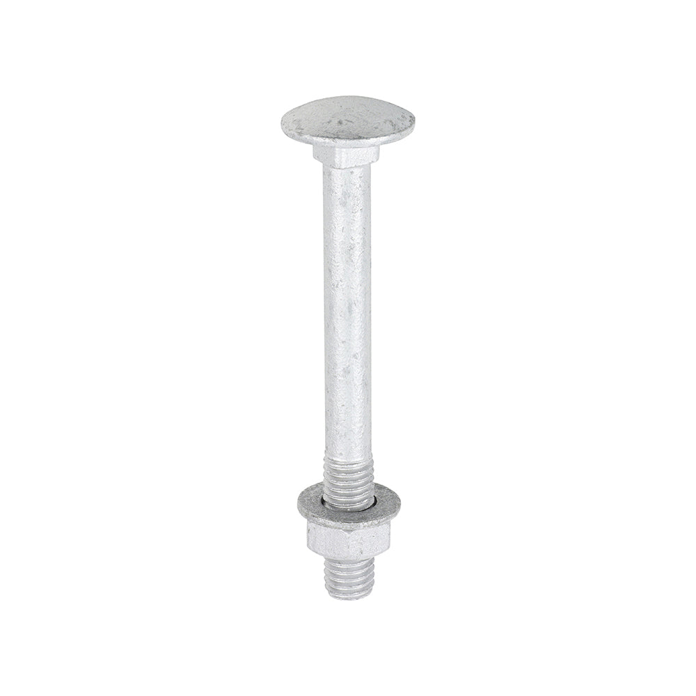Timco Carriage Bolt, Washer & Nut - Exterior Silver