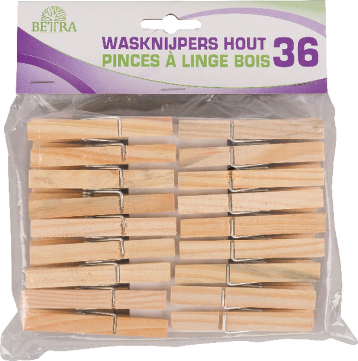 BETRA Clothespin wood 36pcs