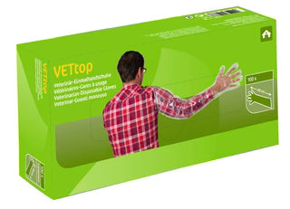 VETtop Disposable Gloves (Calving / Lambing) - 100 Pack