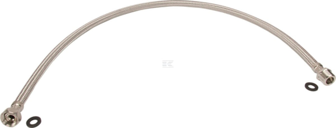 Flexible connection hose with braided steel and straight coupling