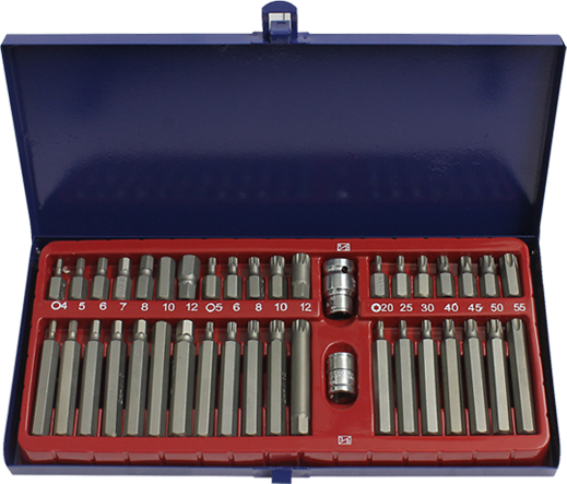 40Pce TX - Hex - Spline Bit Set