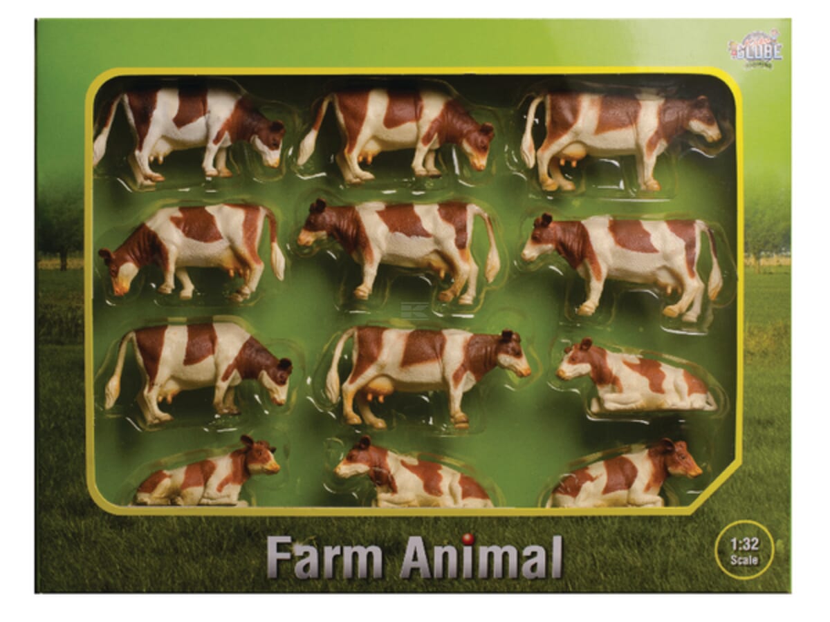 Kids Globe 571968 Cows red / white Set