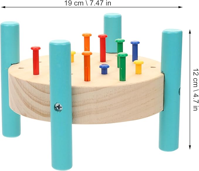 Wooden Hammer and Nail Hit Table