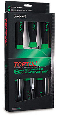 Screwdriver Set supergrip 6pce