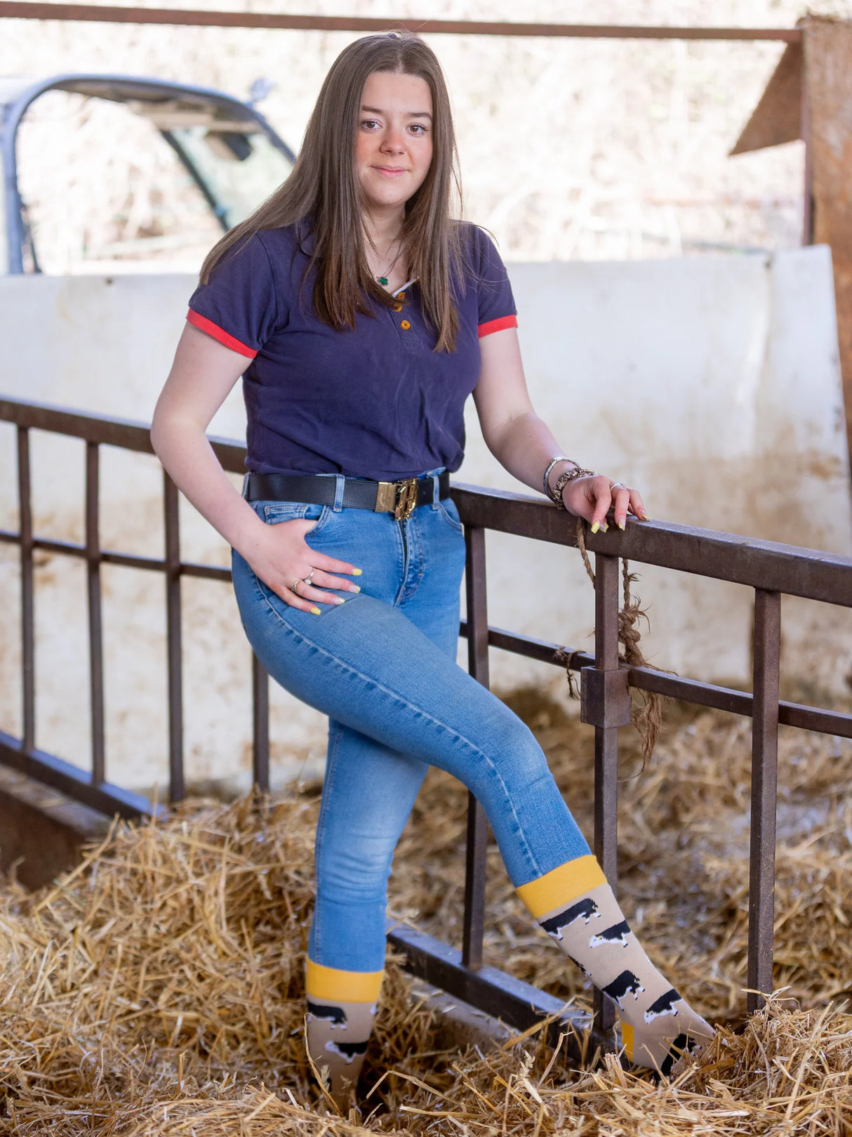 Black Hereford Cow Socks | Crew