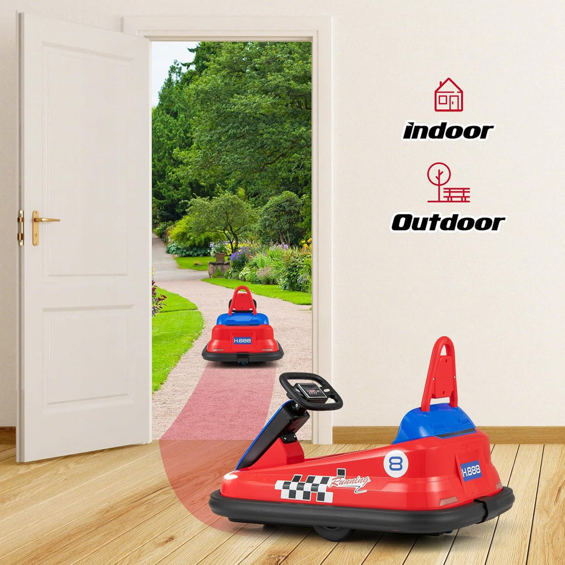 BumperBoo 6V Bumper Car Red