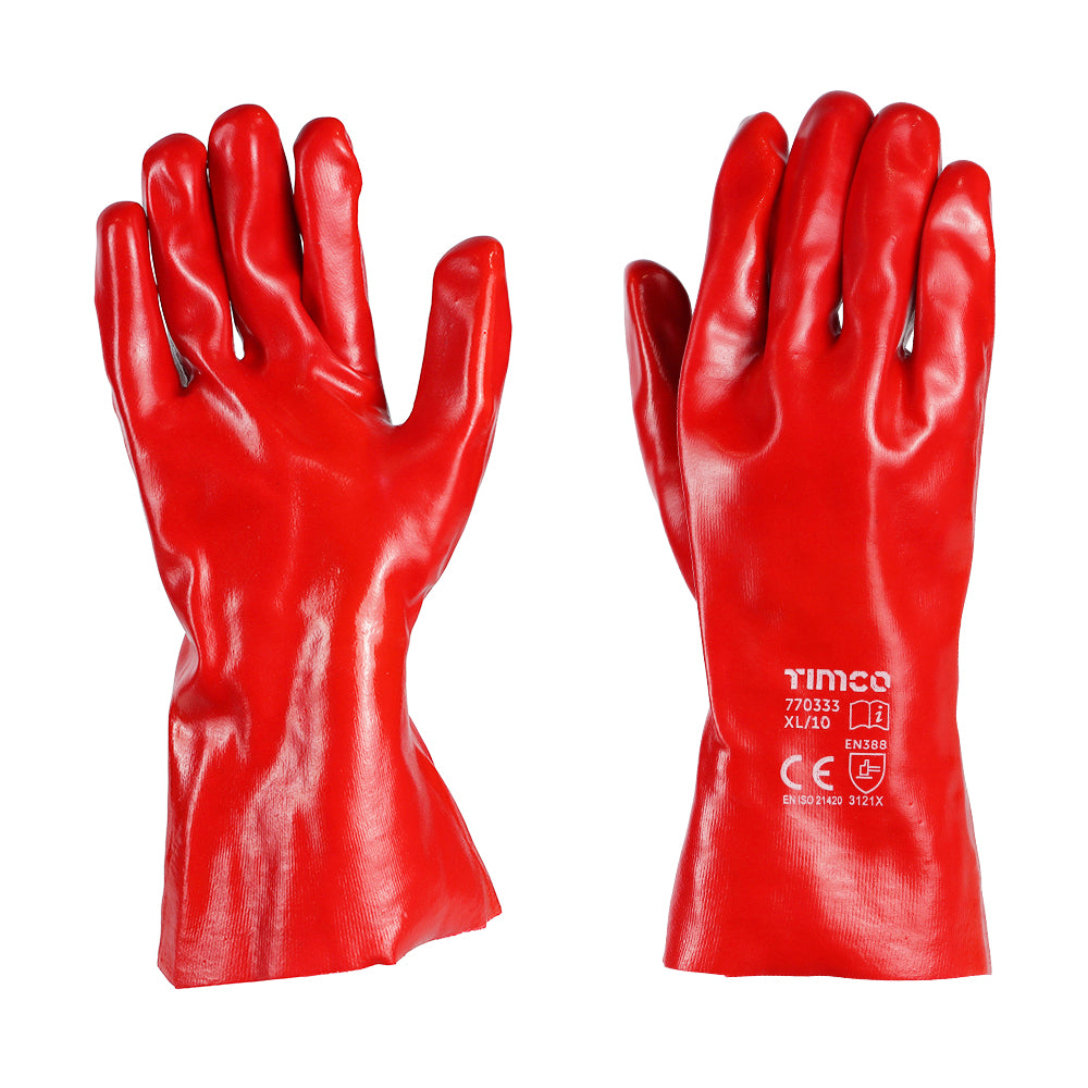 Timco PVC Gauntlets - PVC Coated Cotton Interlock