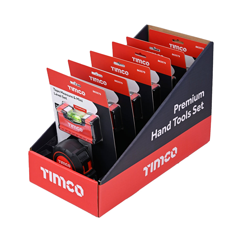 Timco Tape Measure & Mini Level Set (8m Tape)