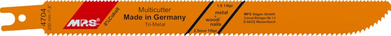 MPS Recip Blade Orange Beast Multicutter 8%