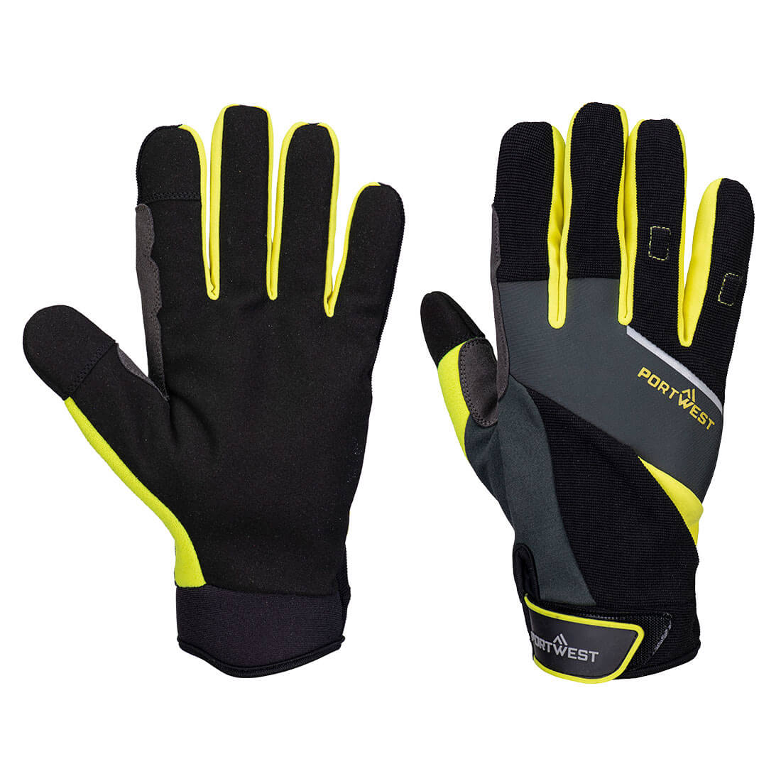 Portwest A774 DX4 Mechanic B150 Glove Black/Yellow