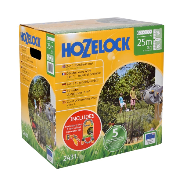 Hozelock 45m Assembled Hose Reel with 25m hose