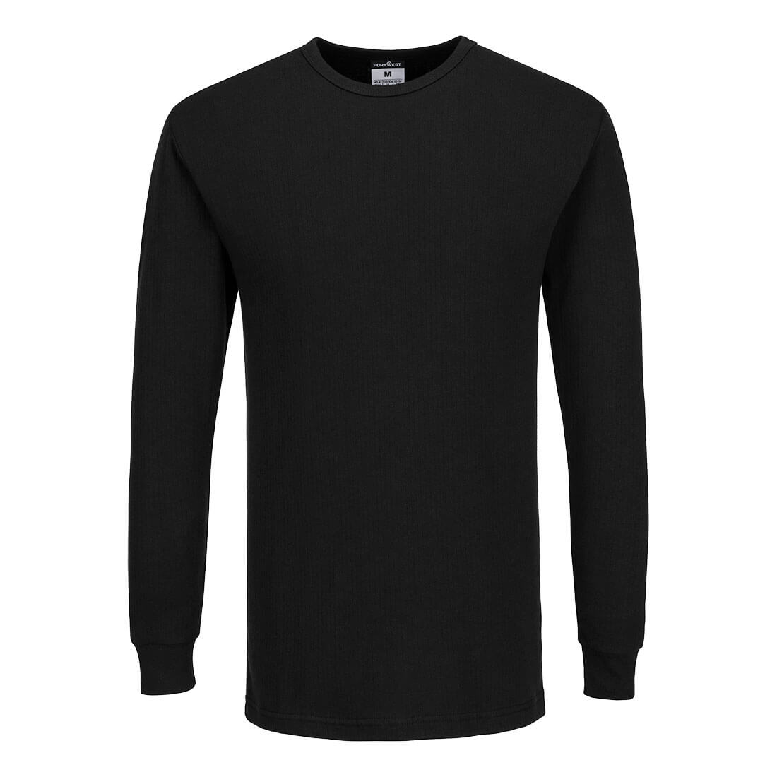Portwest B123 Thermal T-Shirt Long Sleeve Black