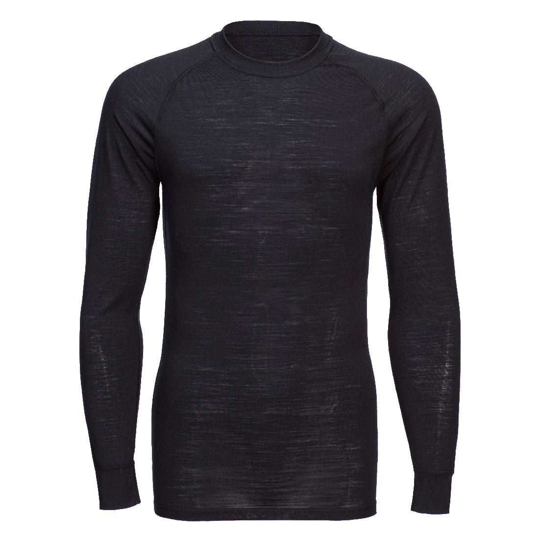 Portwest B183 Merino Wool Crewneck Baselayer Top Black