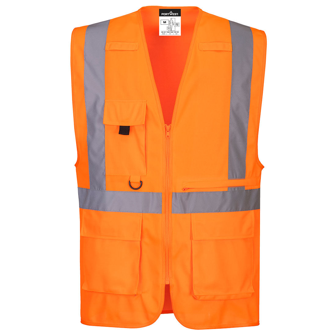 Portwest C357 Hi-Vis Tablet Pocket Executive Vest Orange