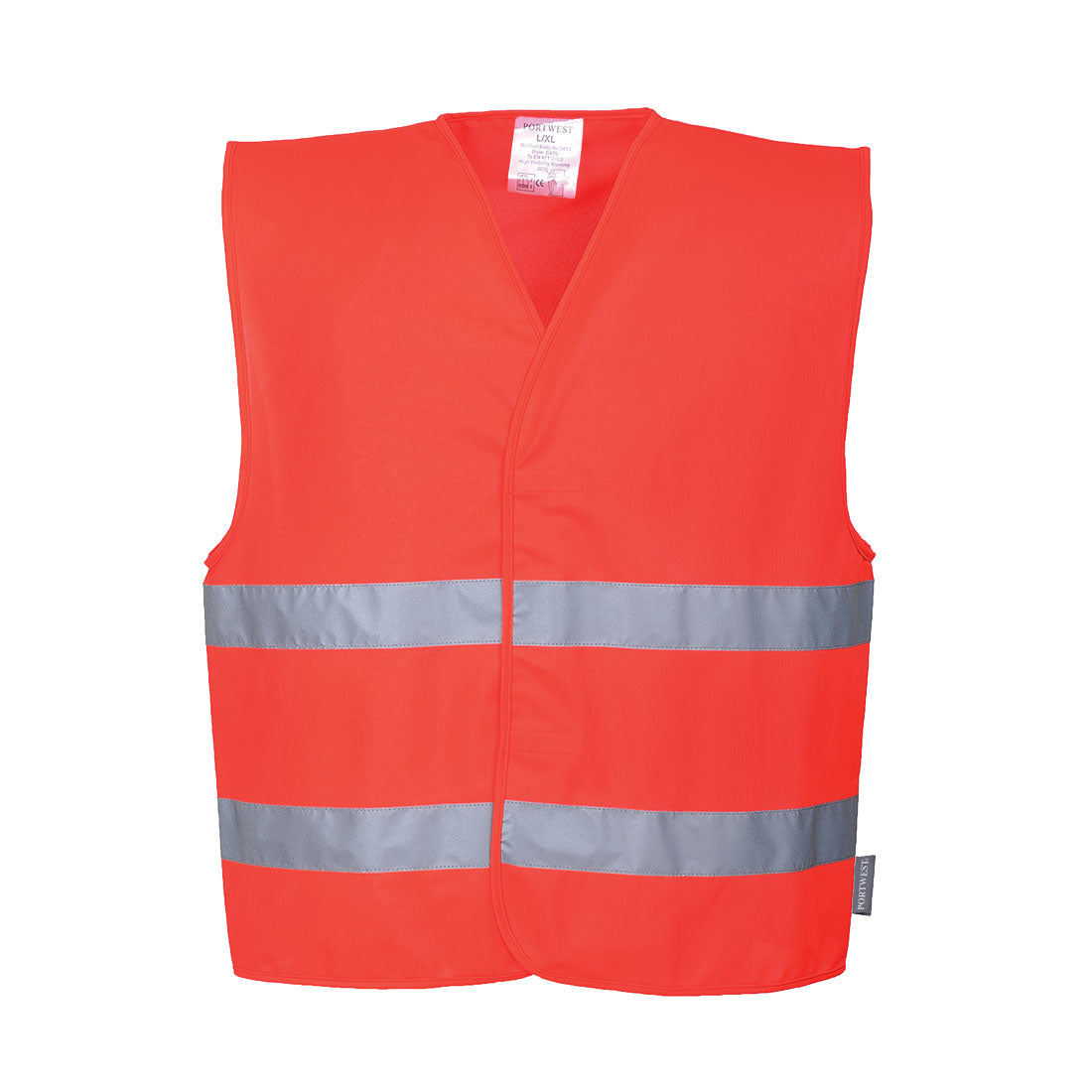 Portwest C474 Hi-Vis Two Band Vest Red