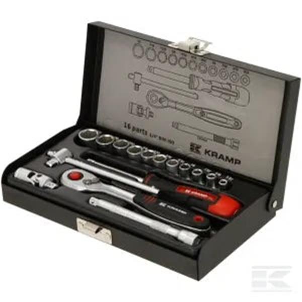 Socket set 1/4" 16-pieces