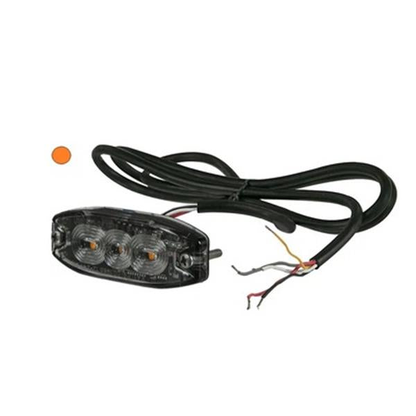 Kramp Flashing Warning Light, Amber, 3 Led's