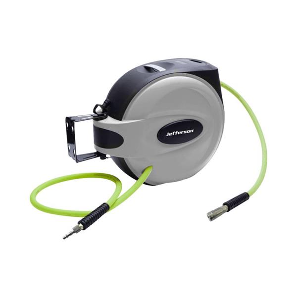 15m 3/8" Auto Retracting Hose Reel with High-Vis Hybrid Hose