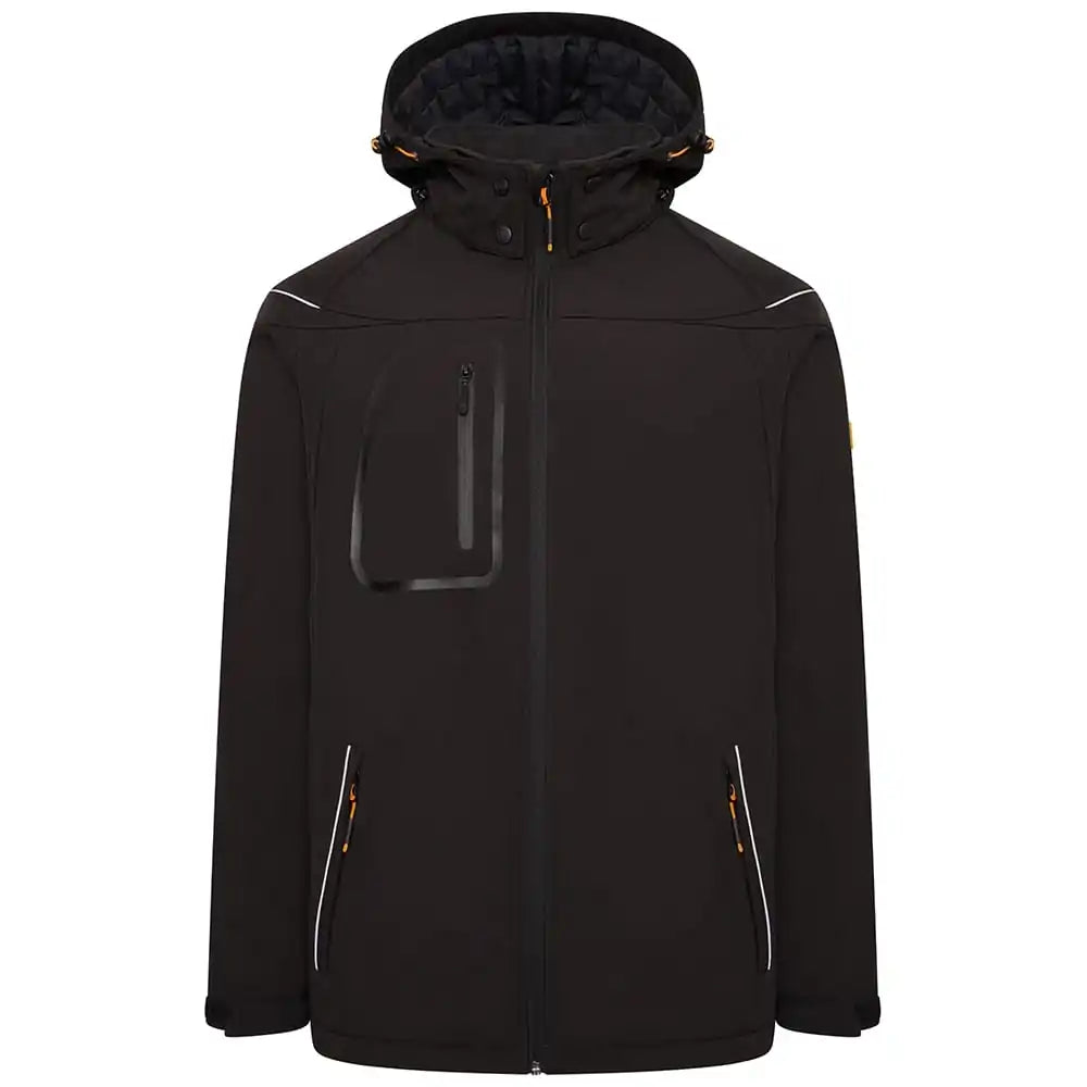 JCB D-ml Trade Hooded Black Softshell Jacket
