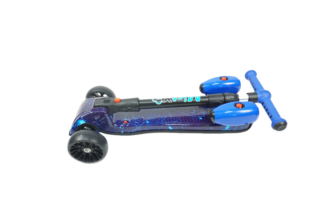 MistX 3 Wheel Foldable Kids Push Vapour Scooter Blue
