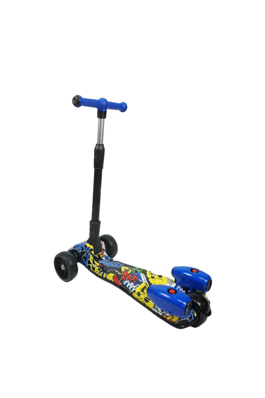 MistX 3 Wheel Foldable Kids Push Vapour Scooter Yellow