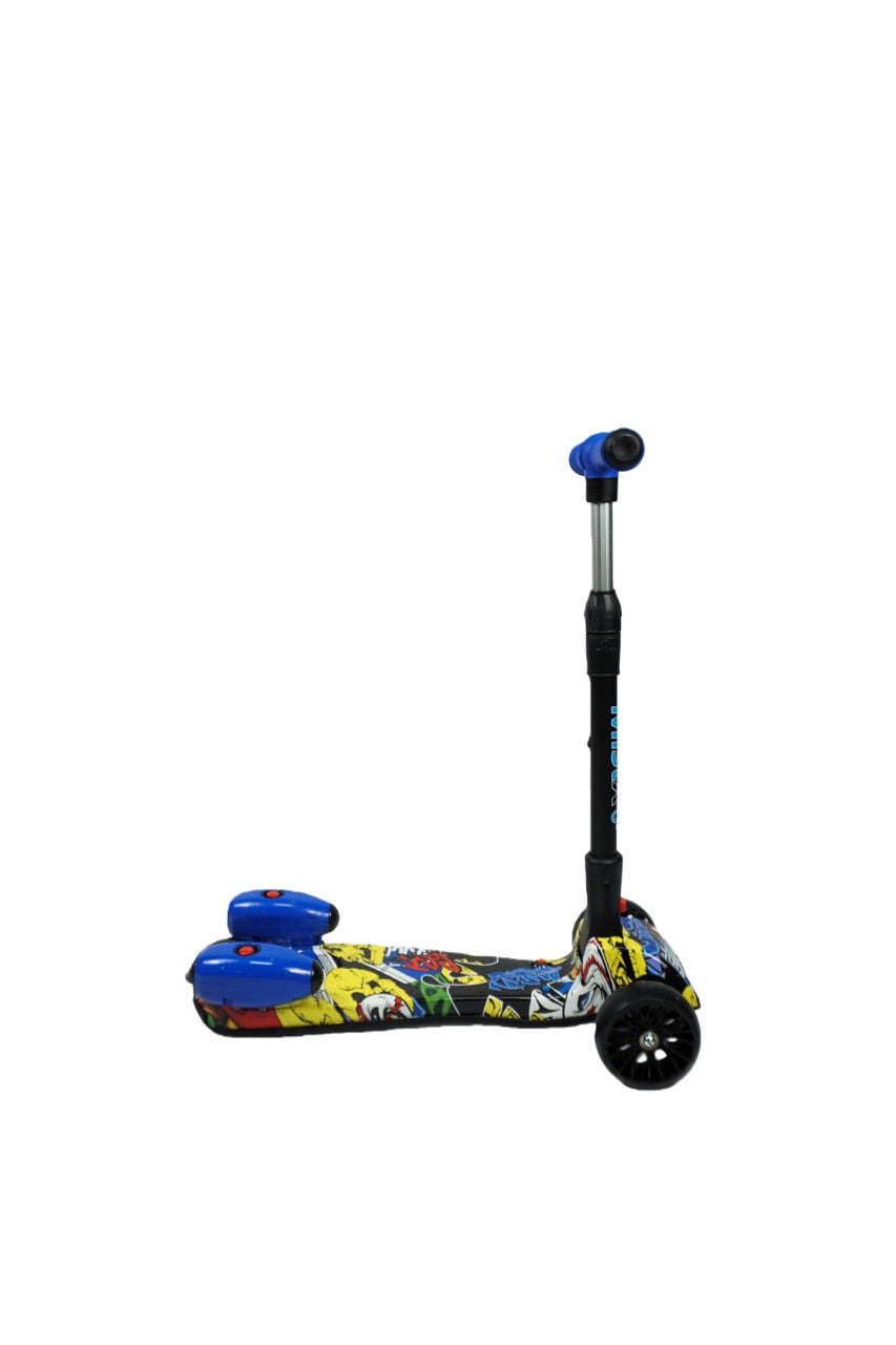 MistX 3 Wheel Foldable Kids Push Vapour Scooter Yellow