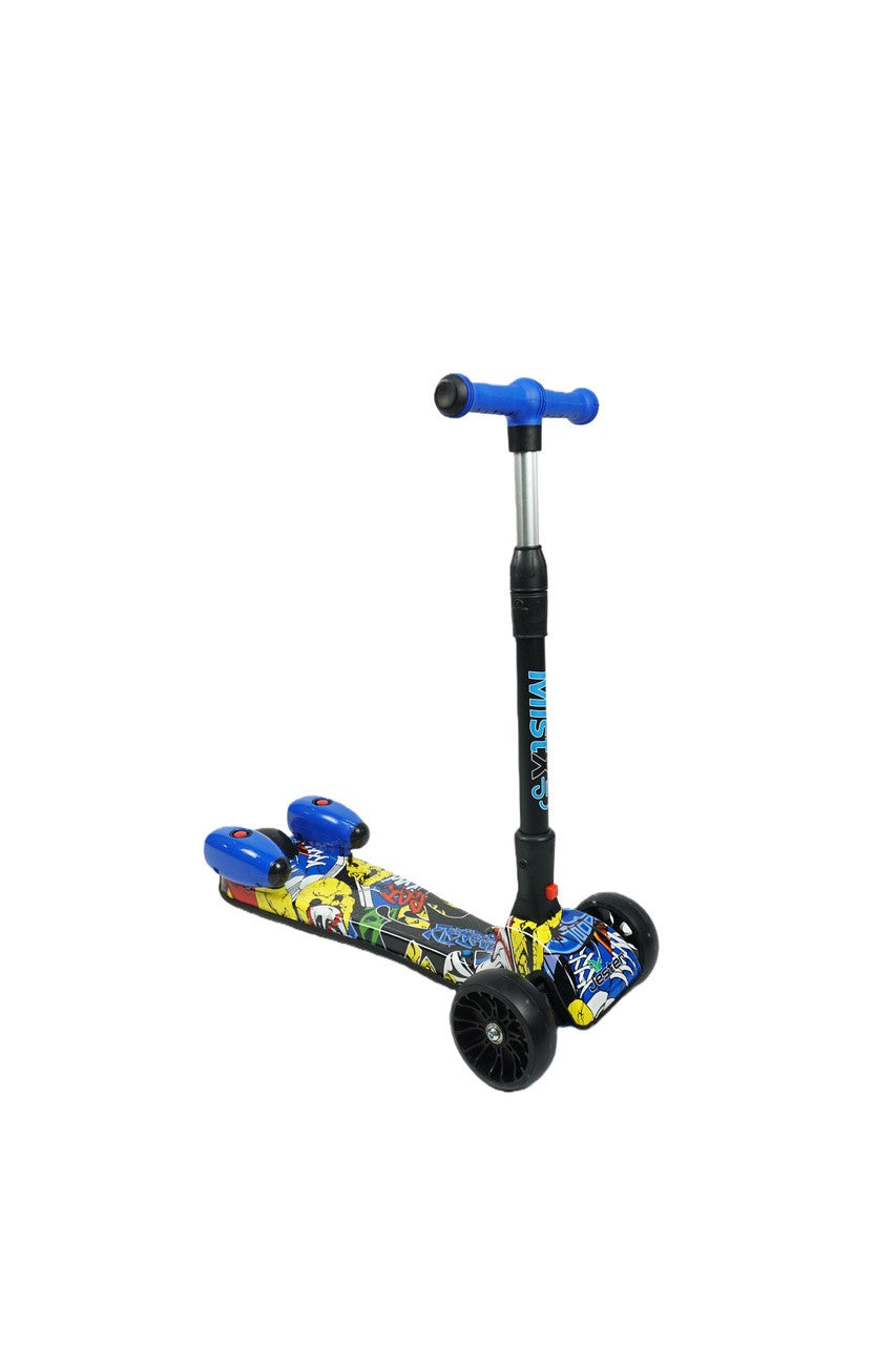 MistX 3 Wheel Foldable Kids Push Vapour Scooter Yellow