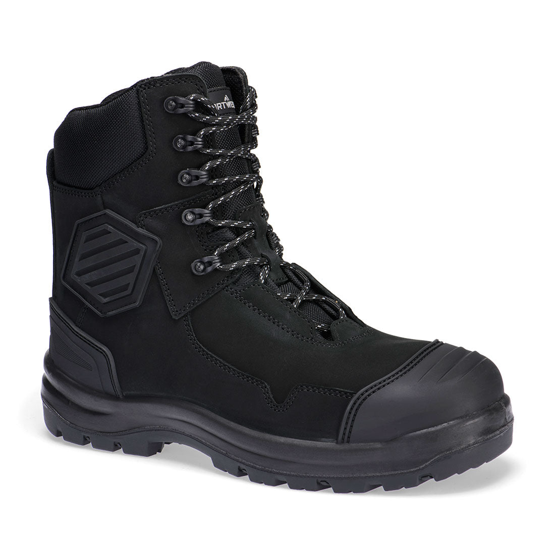 Portwest FD22 Composite Leather Shin Boot S3S HRO FO SC HI CI AN LG SR Black