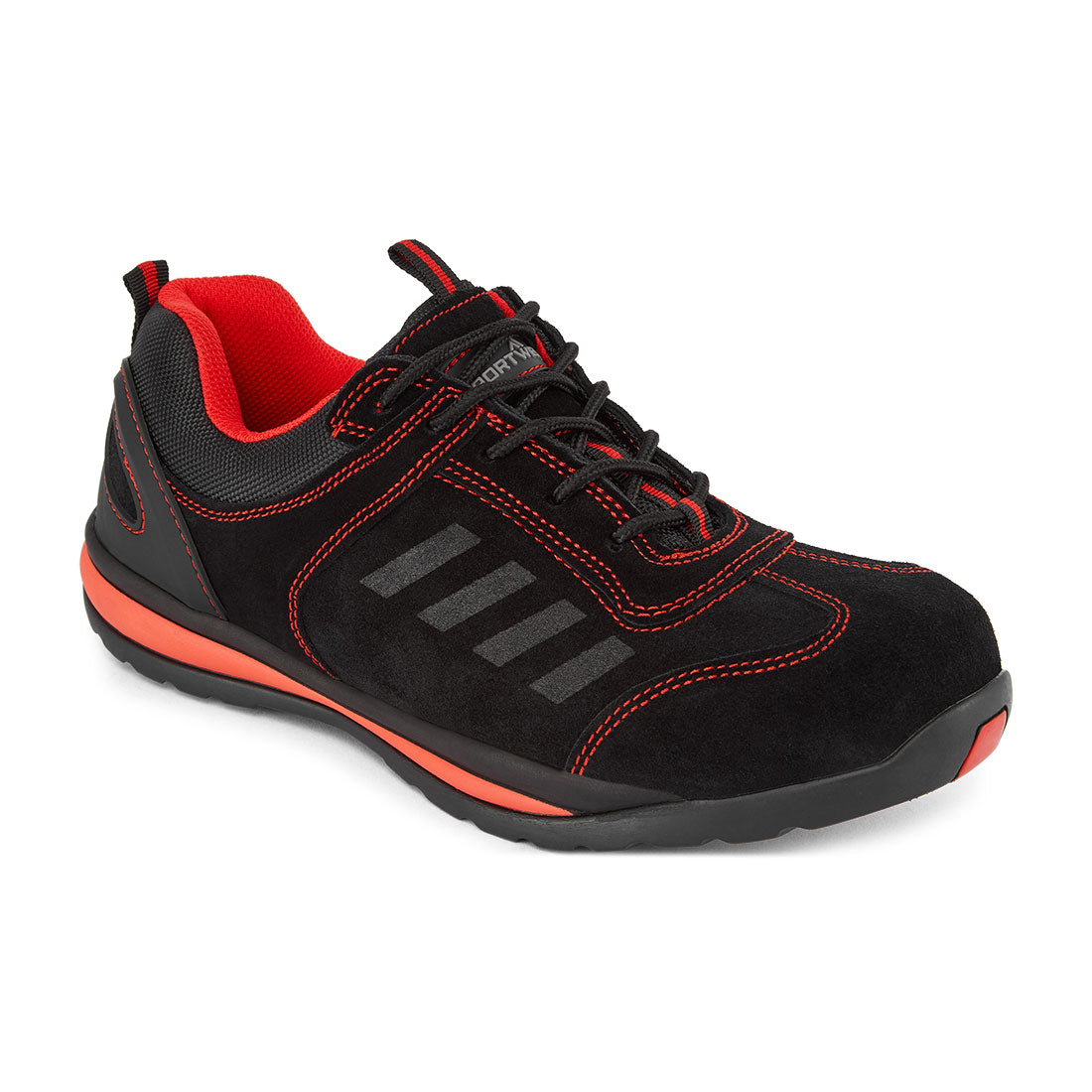 Portwest FW34 Steelite Lusum Safety Trainer S1P HRO SR Red
