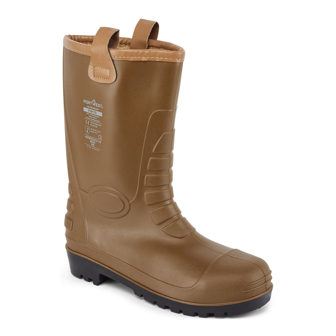 Portwest FW75 Steel PVC Rigger Boot S5 FO CI Tan