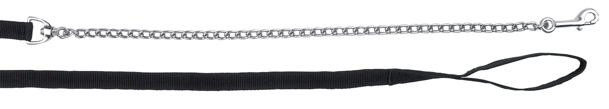 Lead rope with chain black 250 cm
