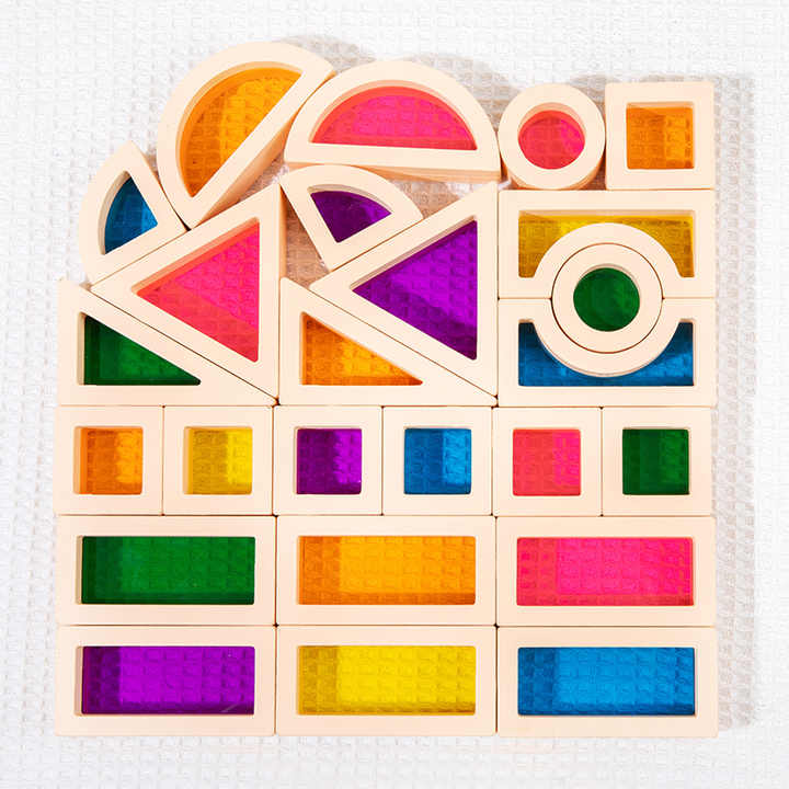 Rainbow Acrylic Building Blocks