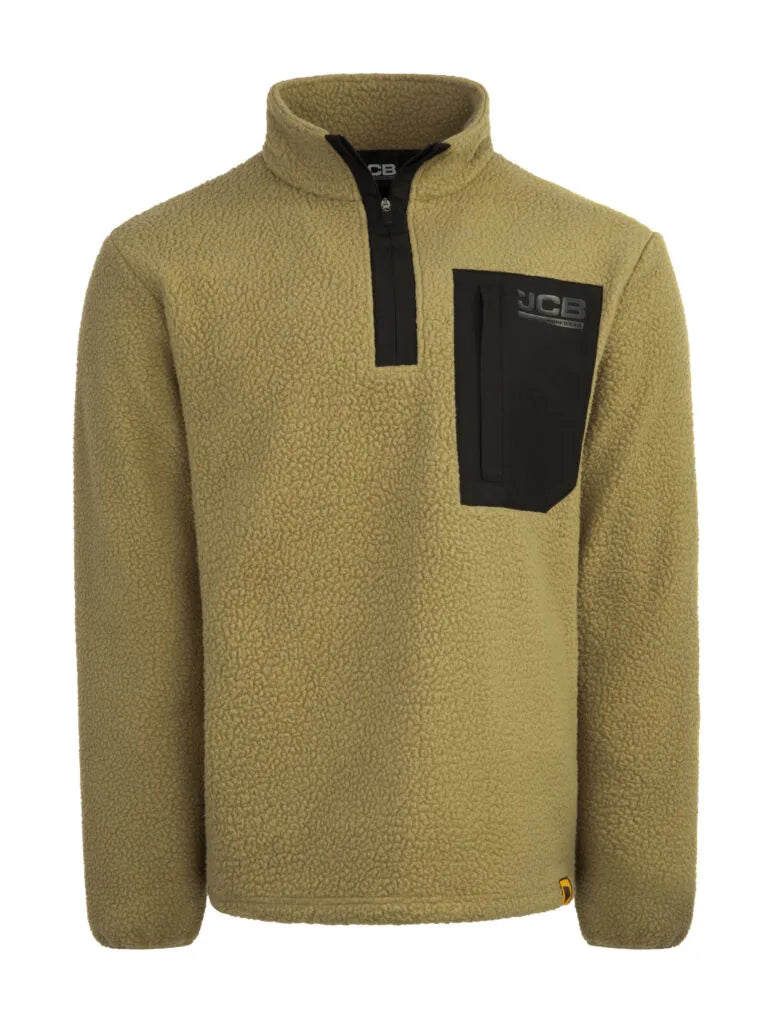 JCB Workwear Borg Fleece Olive Green