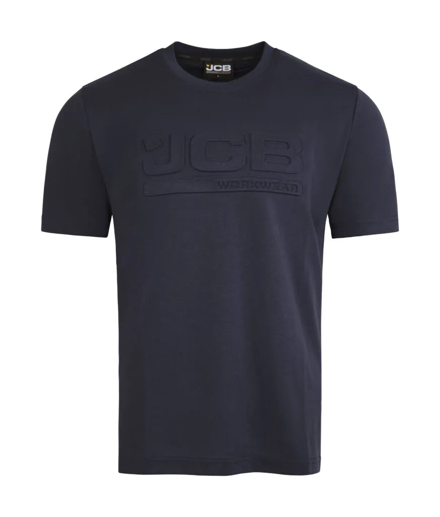 JCB Workwear 3d Embossed T-shirt Navy