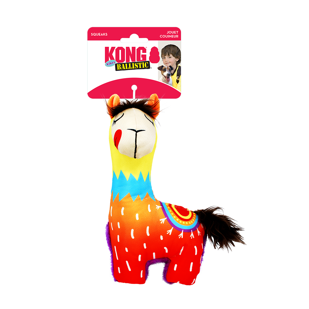 KONG Ballistic Vibez Llamas S/M Assorted