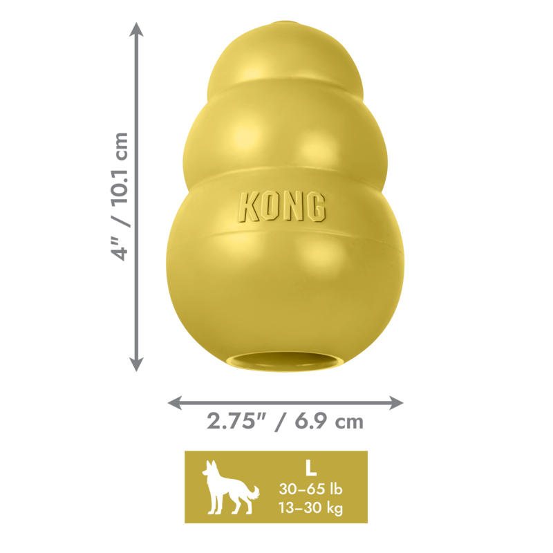 KONG 50th Anniversary KONG Classic Gold Lg