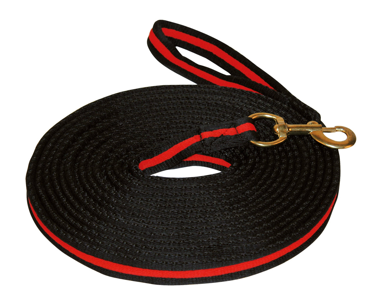 Lunge Whip soft lux black with muskuton 8 m