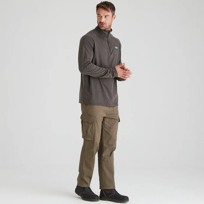 Men's Baseline Pull-on Zip Top Light Bark Marl