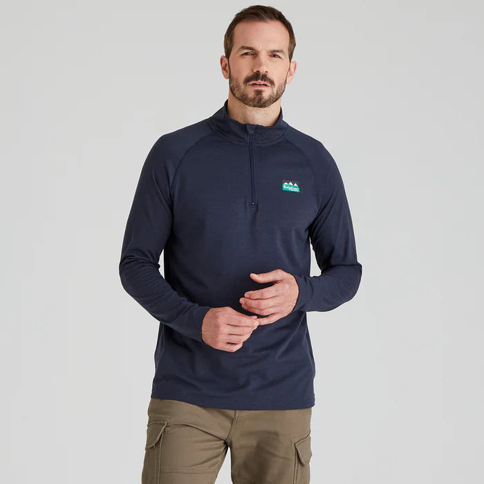 Men's Baseline Pull-on Zip Top Navy Marl