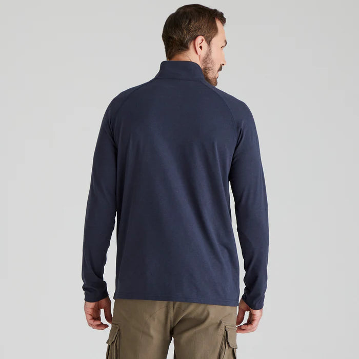 Men's Baseline Pull-on Zip Top Navy Marl