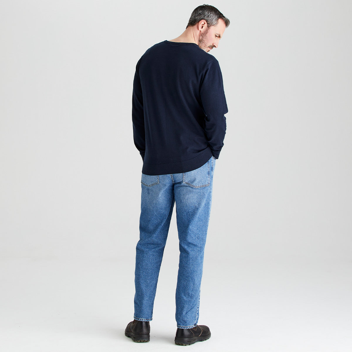 Ridgeline Men's Hartland Crew Knit – Navy