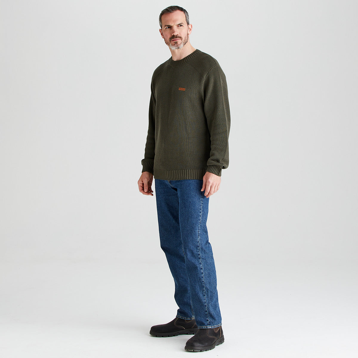 Ridgeline Men's Journeyman Knit Jumper – Moss
