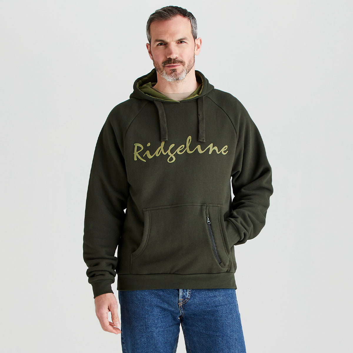 Ridgeline Men's Signature Hoodie – Deep Forest