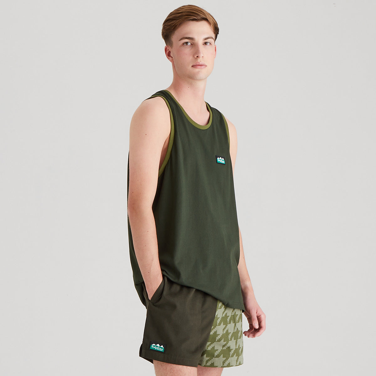Ridgeline Men's Signature Singlet Top – Deep Forest