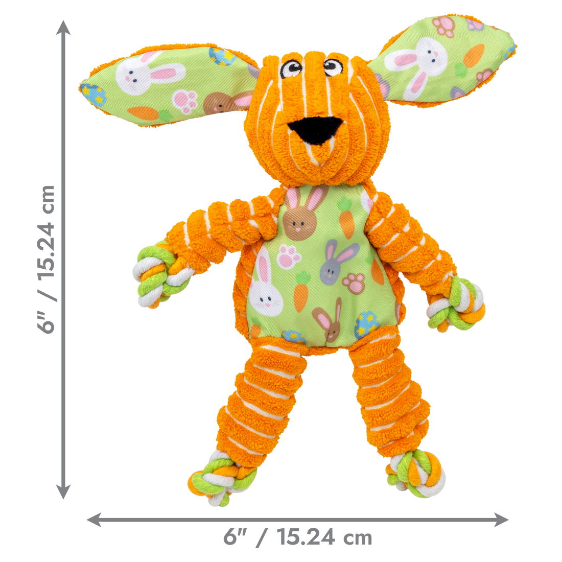 KONG Floppy Knots Orange Bunny