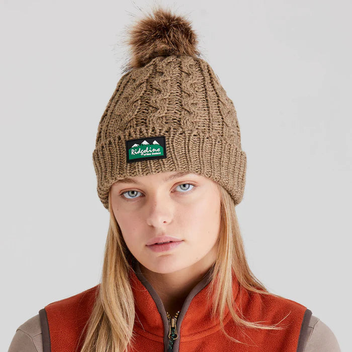 Nordic Fleck Bobble Hat Teak