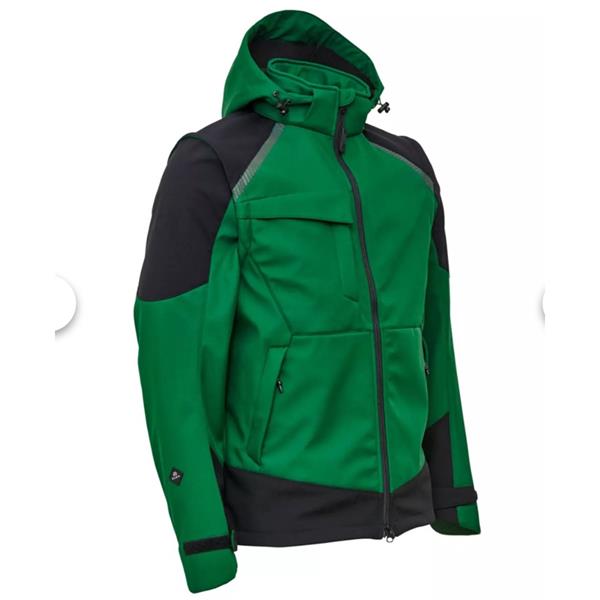 CFS Unisex Adults 2-In-1 Green/Black Softshell Coat/Gilet